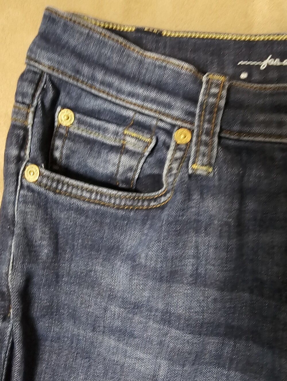 7 For All Mankind 98% Cotton High Waist Women's Dark Blue Skinny Jeans - Picture 6 of 13